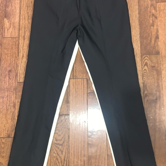 Prada Women’s Pants 42 Black White Colorblock Straight Leg Trousers - Picture 2 of 6
